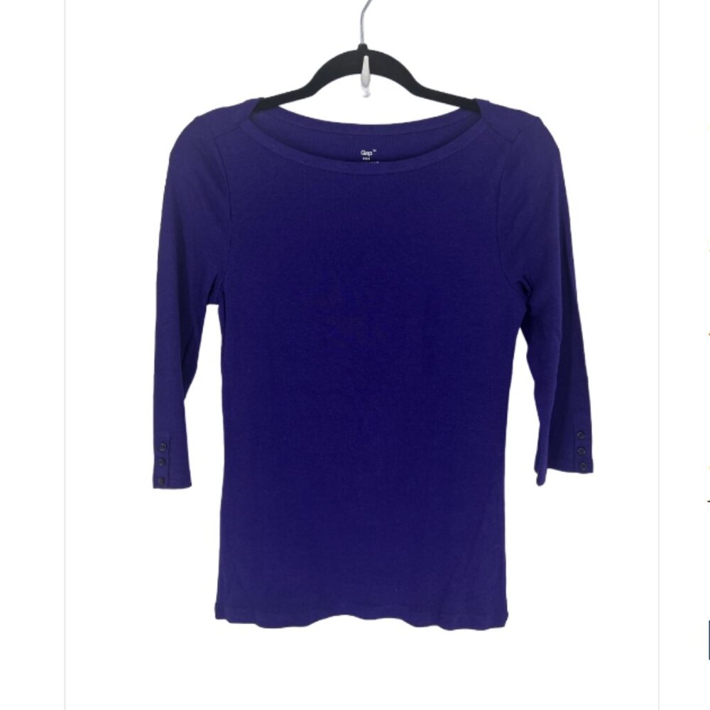 Gap - Supersoft Boatneck 3/4 Sleeve Tee 510814-00 | Medium | Navy Uniform Blue